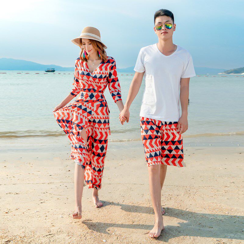 女连衣裙海边沙滩裙度假旅游蜜月裹身裙时尚女人味长裙防晒开衫裙