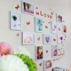 饰品相片框组合背景墙套装 新房装 蝴蝶墙贴 爱心相框墙 照片墙心型