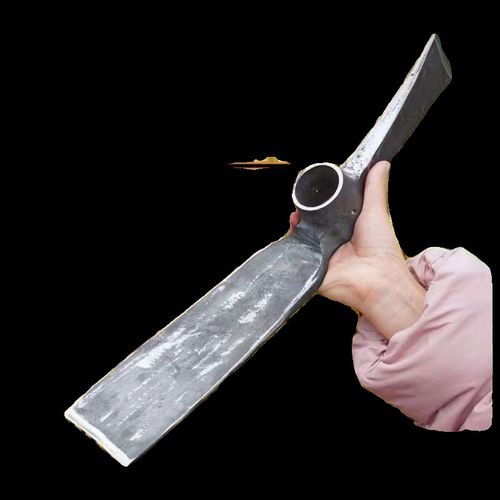 轨道钢农用锻打挖笋专用锄头一体两用锄头挖树根加厚锄斧户外锄头