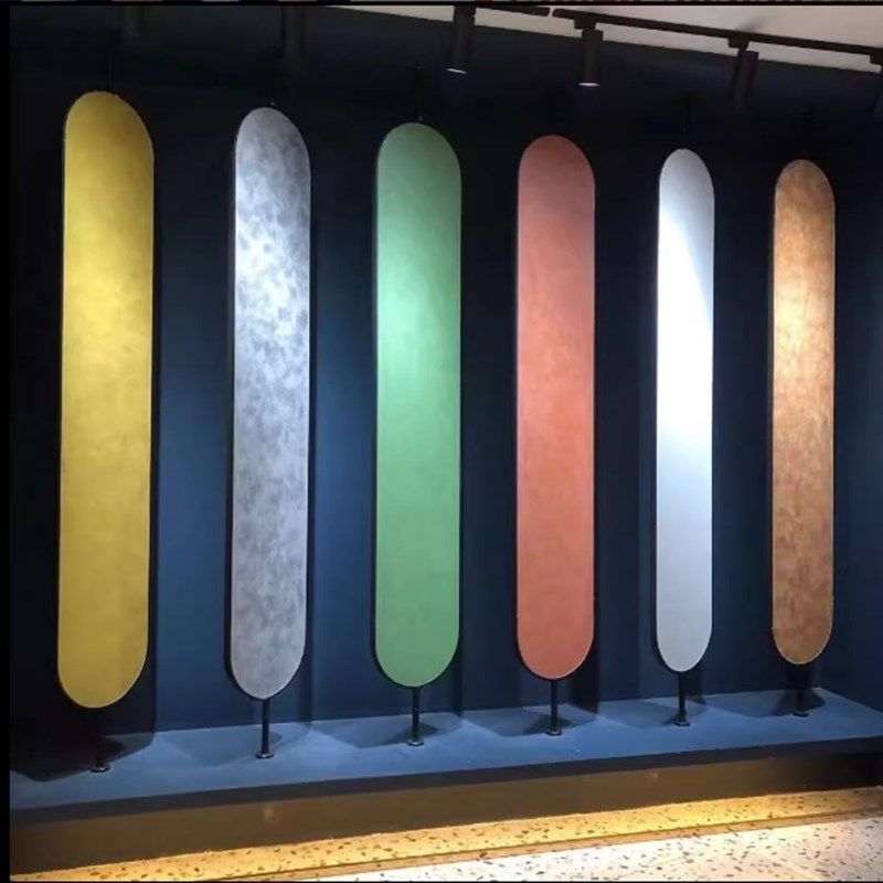艺术漆样板展示架隔断陶瓷展具旋转架墙布展示架木地板硅藻泥架子