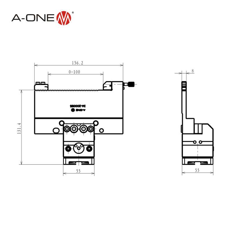 A-ONE可兼容瑞典3R夹具R型可调扁平虎钳 线切割机床专用工件夹具