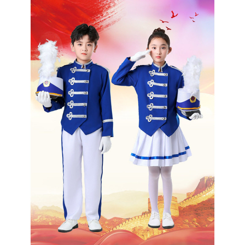 新款鼓号队服装中小学生鼓乐队服儿童仪仗队管乐队服少先队鼓号服