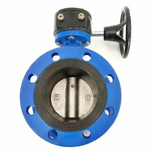 涡轮法兰蝶阀D341X 16Q手动软密封零泄漏排水阀门QT450