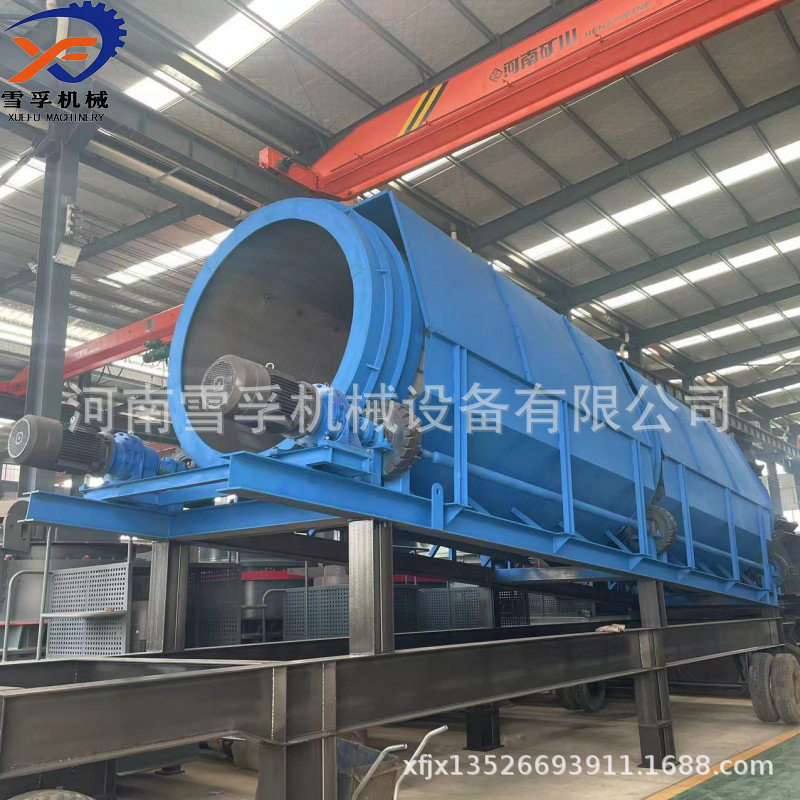 大型泥石分离滚筒筛1530型滚筒筛分机 沙土石粉震动砂石分离器