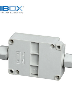 TIBOX一进一出带防水接头6P端子接线盒户外PBT材料配电密封箱