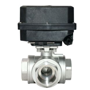 微型电动阀 ISO5211三通不锈钢两通电动球阀DN32-50可用农田灌溉