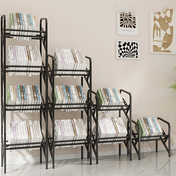 大容量书架落地桌面多层钢质网红简约现代家用卧室书房书柜收纳架
