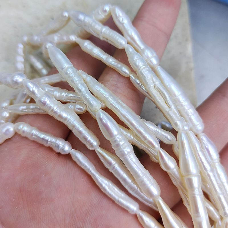 巴洛克细牙签天然淡水珍珠异形散珠长条手工制作配件材料diy