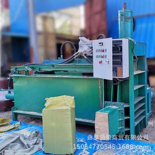 黄贮压块打包机水稻秸秆压缩装袋机双缸青储饲草打包套袋机