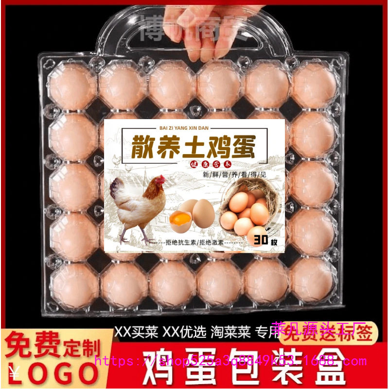 带提手塑料鸡蛋包装盒可定LOGO
