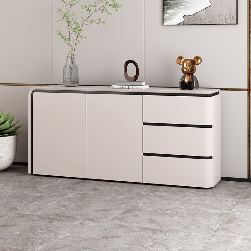 新款烤漆餐边柜家用客厅靠墙一体落地厨房储物柜茶水柜小边柜大气