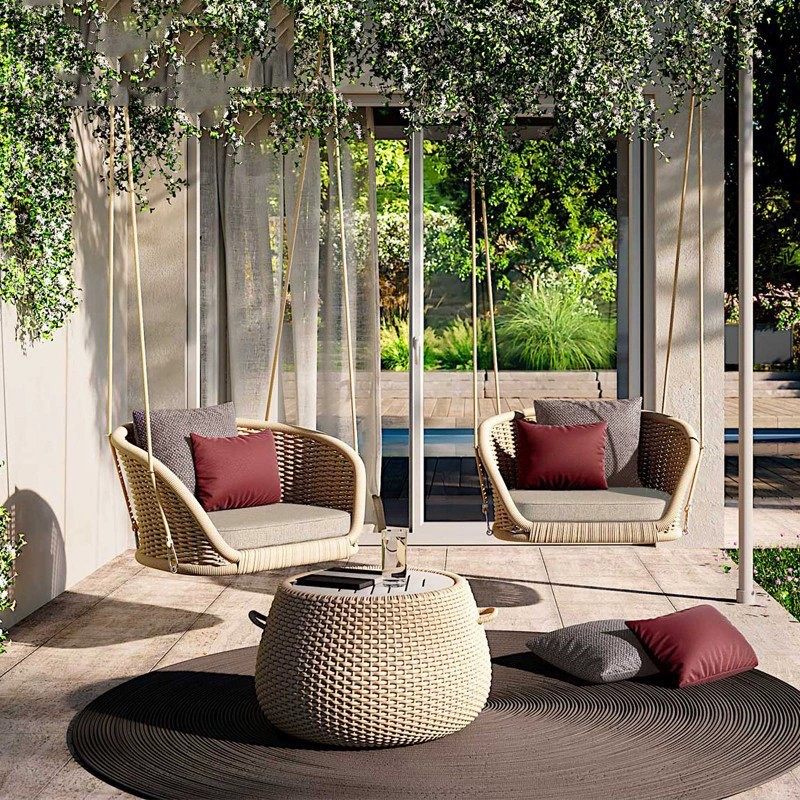 北欧户外秋千庭院荡秋千网红花园秋千椅吊椅室外双人藤编吊床小院,电子元器件市场,电线扎带/束线带,淘宝优惠券,粉丝福利购,淘宝优惠卷