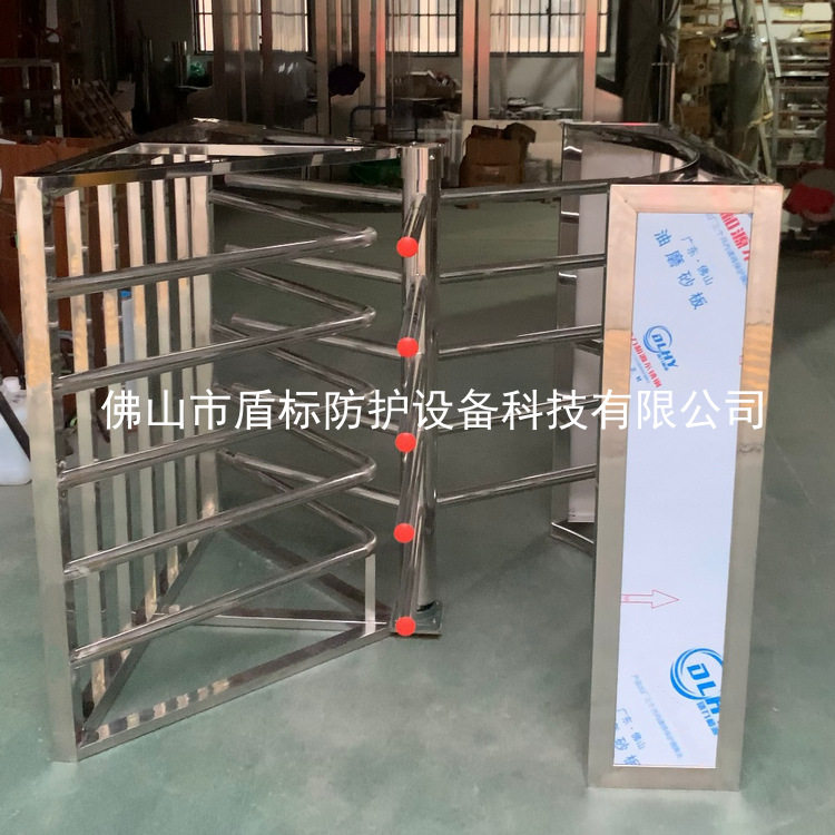 手推十字单限汽车站旋转门景区商场大厦不锈钢通道半高梳状栏杆门