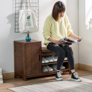 小竹匠 鞋柜换鞋凳家用进门可坐穿鞋凳子现代简约门厅收纳储物凳