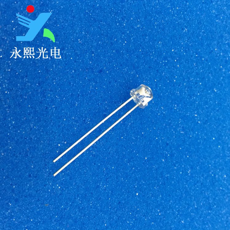 5MM草帽白发紫色led直插灯珠二极管 F5长脚紫灯 led紫光