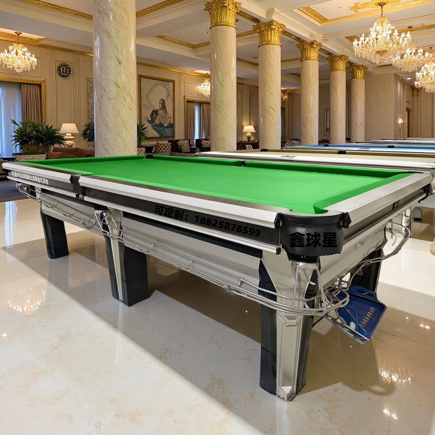 台球桌标准型桌球台家用中式黑八美式九球台球桌自动回球台球案子