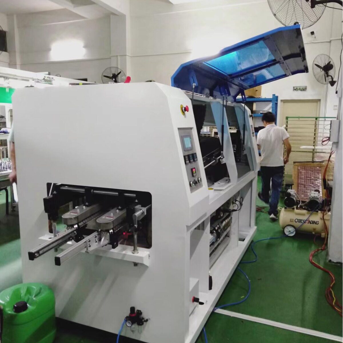波峰焊厂家直销宝安电源PCB板加工焊锡机中型双波峰焊锡机波峰炉