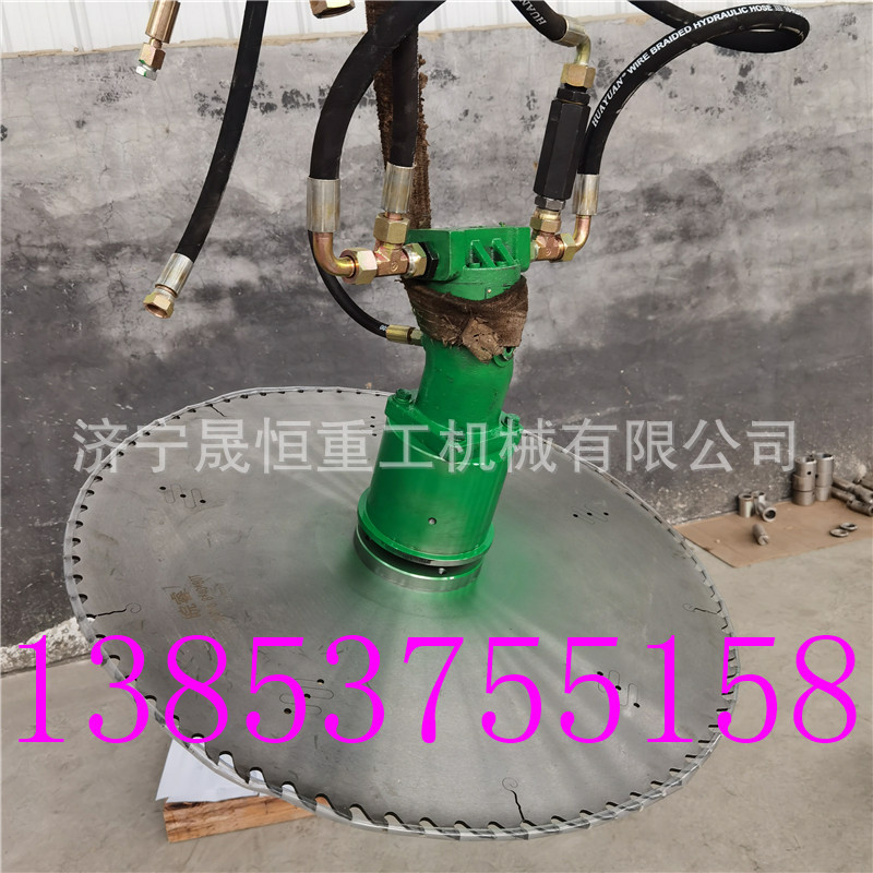 现货即发沙柳切割机劈木机绿篱机挖机 圆盘锯切沙柳锯 挖机属具