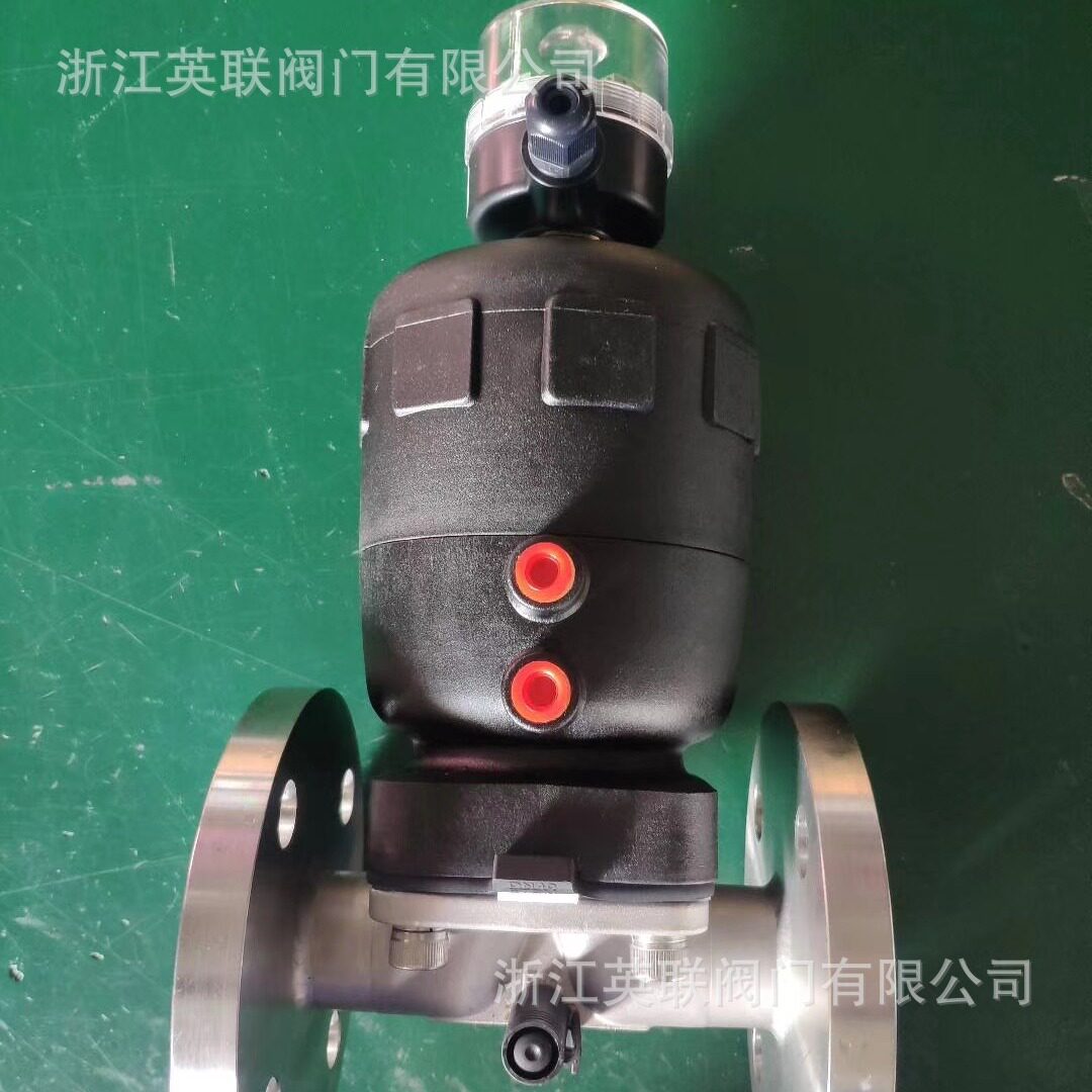 气动法兰隔膜阀 带限位开关气控隔膜阀