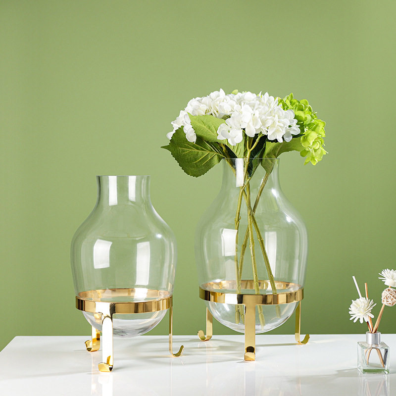 北欧玻璃合金花瓶客厅茶几轻奢透明插花摆件玻璃干鲜花水培大花瓶,电子元器件市场,电线扎带/束线带,淘宝优惠券,粉丝福利购,淘宝优惠卷