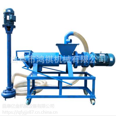 养殖场化粪池分离机水冲粪粪便分离机斜筛式畜禽粪便分离机团风县