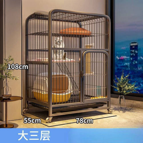 猫别墅笼子家用室内大自由空间带厕所宠物两层舍屋二三层厂家批发