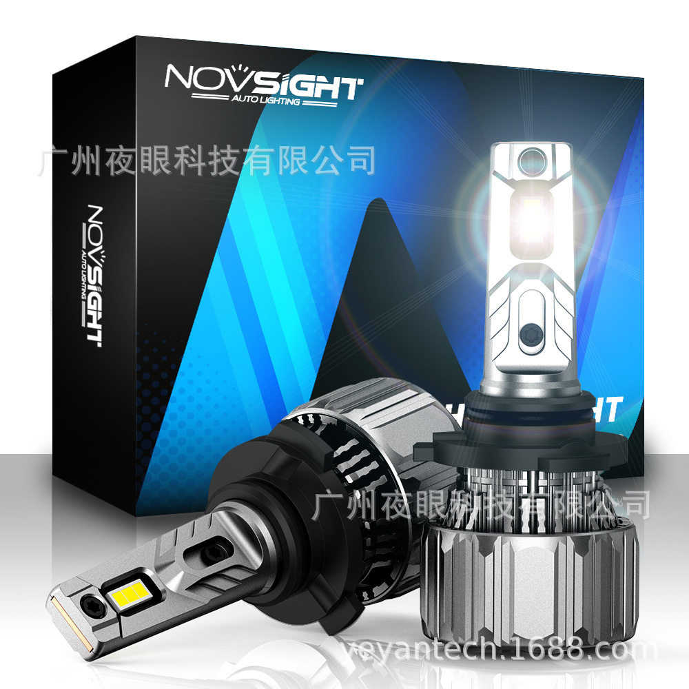 跨境货源 新款NOVSIGHT N50系列9006前大灯 迷你LED尺寸