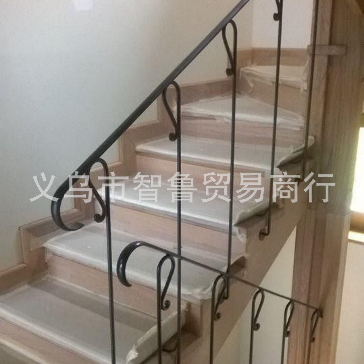 杭州款手工锻打欧式楼梯扶手耐用