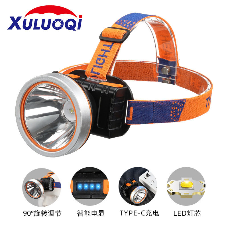 头戴式LED强光充电探照头灯