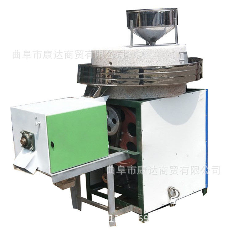 电动石磨磨面机器 小型石磨设备 自动上料石磨机220/380v石磨