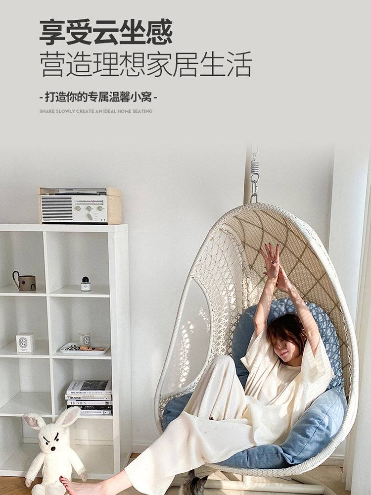 加厚吊椅吊篮藤椅坐垫可拆洗鸟巢靠垫吊椅垫摇椅座垫摇篮秋千垫J^