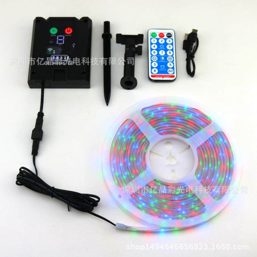 太阳能灯带户外庭院灯防水家用软灯条庭院阳台氛围线条彩灯串灯