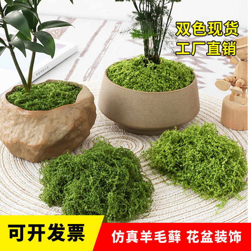 仿真苔藓青苔羊毛藓不掉色水陆缸雨淋缸植物墙假山石头园林造景