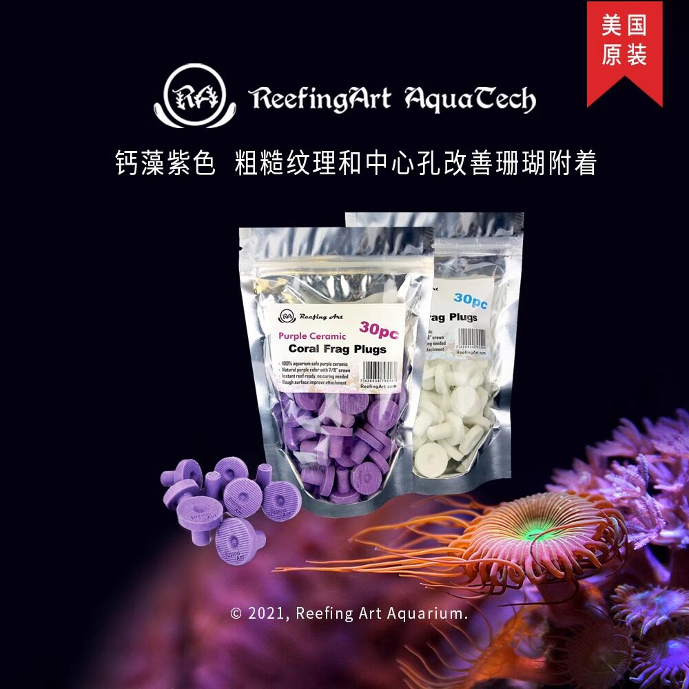Reefing Art海水珊瑚断枝基座断肢底座纽扣基座珊瑚底座繁殖支架
