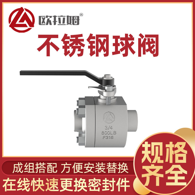 不锈钢浮动式球阀 美标F316材质 软密封面 循环装置 欧拉姆供应