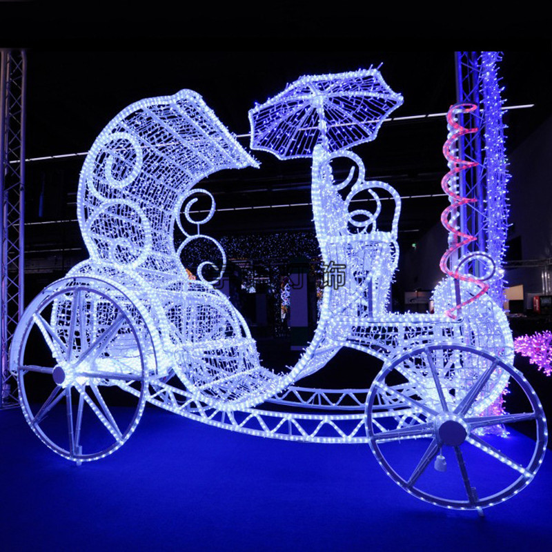 LED马车灯光节造型户外园区亮化灯光秀全国景区商场美陈展览