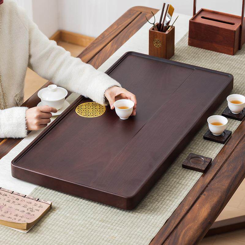 茶盘实木家用小茶台花梨木泡托盘电木新款整块办公室功夫排水茶海