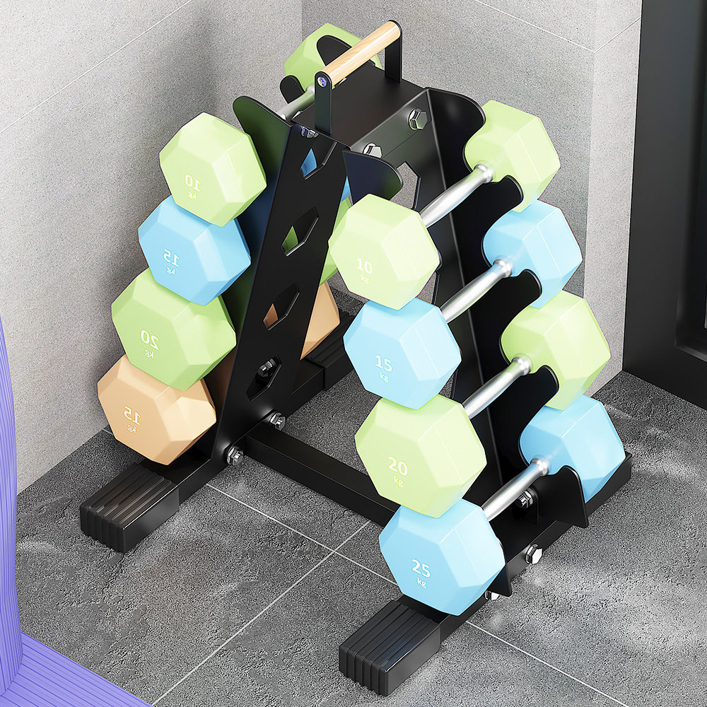 铁质哑铃放置架大容量小型杠铃收纳架家用多功能组合健身运动器材