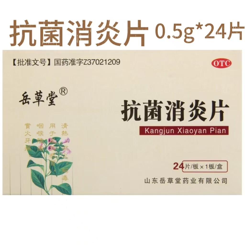 [岳草堂]抗菌消炎片 0.5g*24片图片