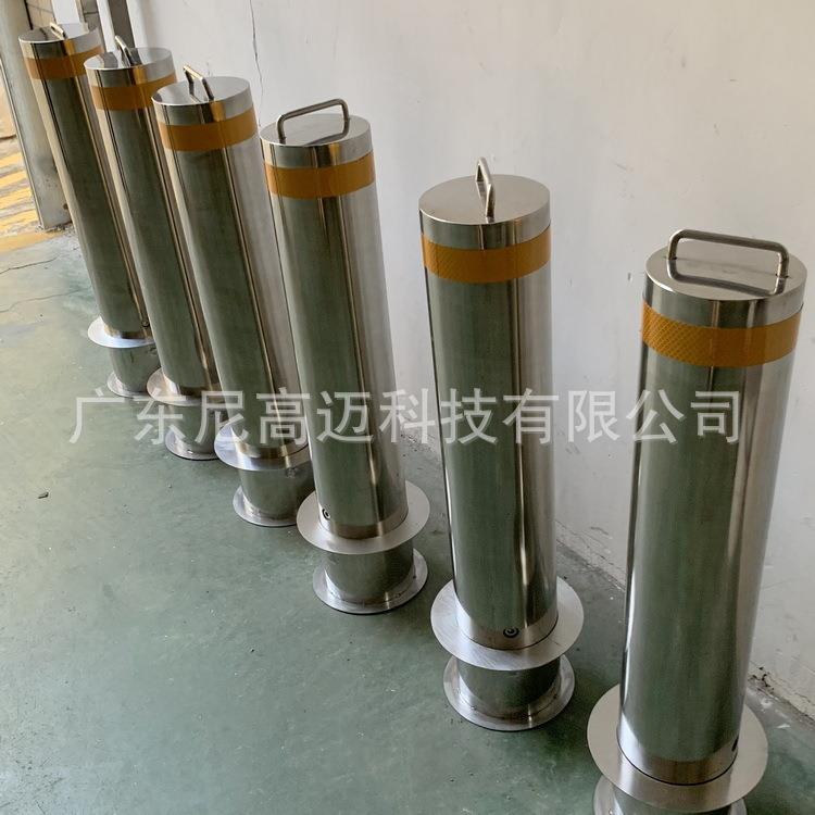 南通酒店仓库车位成品车挡304不锈钢移动路桩自动手动拆装防撞柱