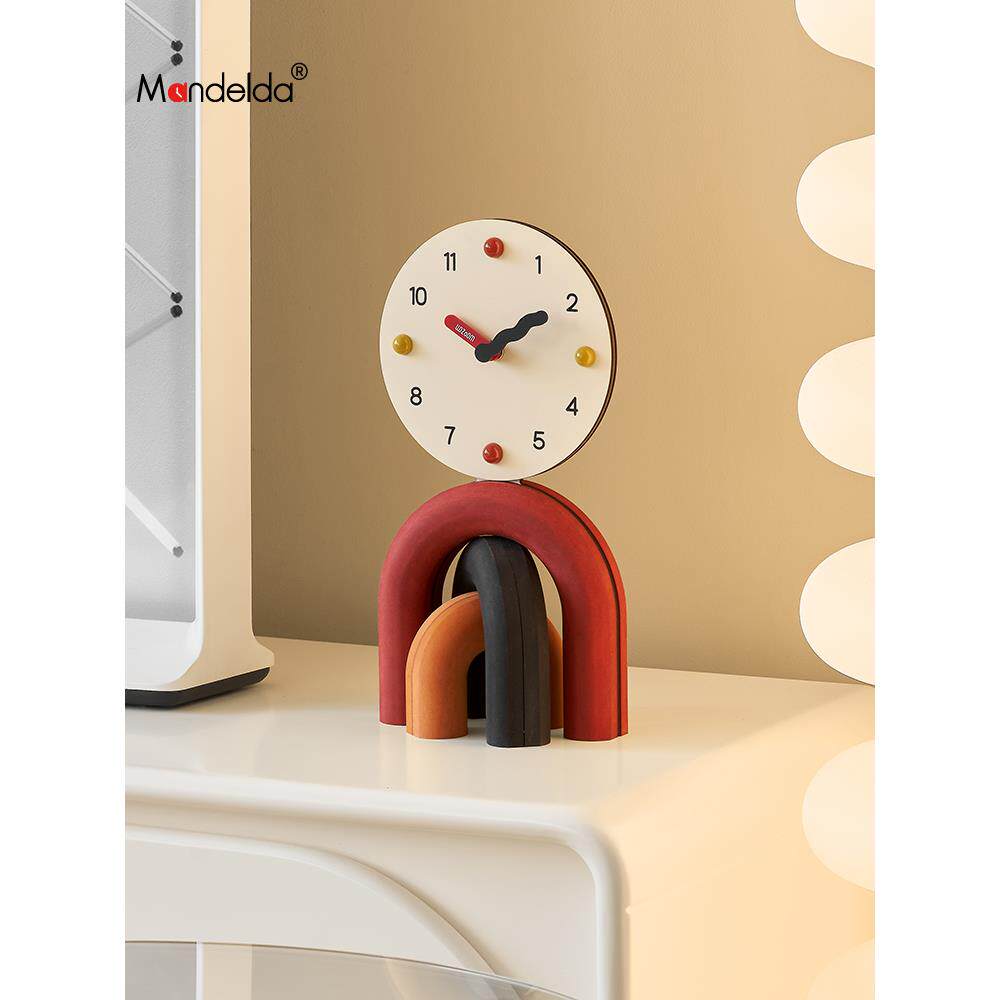 mandelda客厅桌面摆件家居饰品电视柜玄关创意简约座钟酒柜装饰品