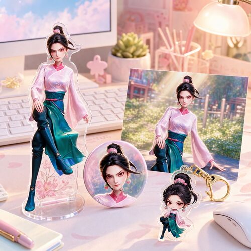 【15cm】八仙 何仙姑亚克力挂件徽章明信片痛包装饰谷子自制礼物