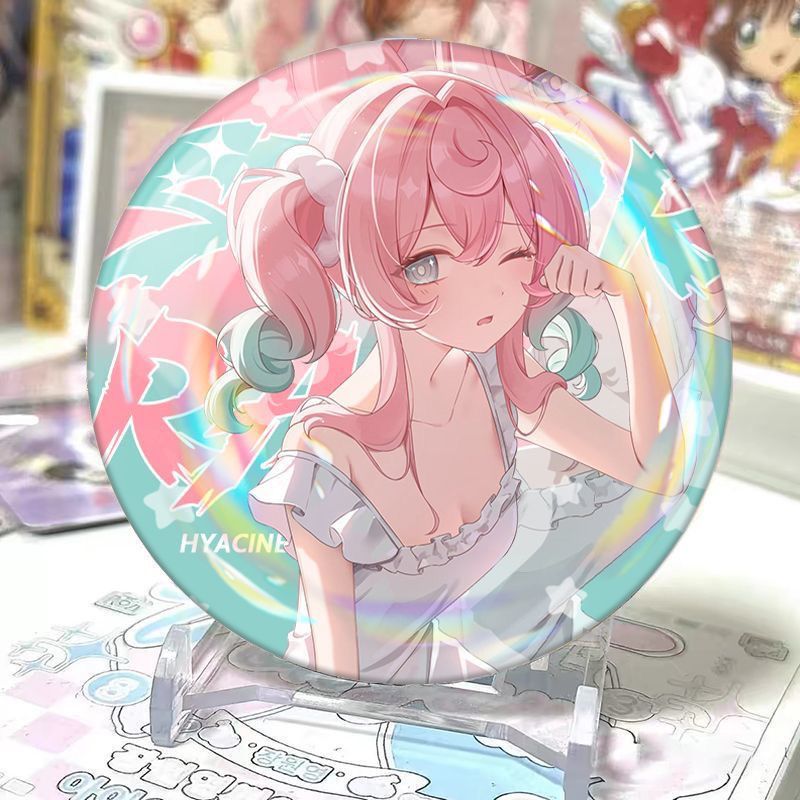 风堇光锥崩铁周边徽章镭射吧唧有求必应饰品挂件同人礼物谷子摆件