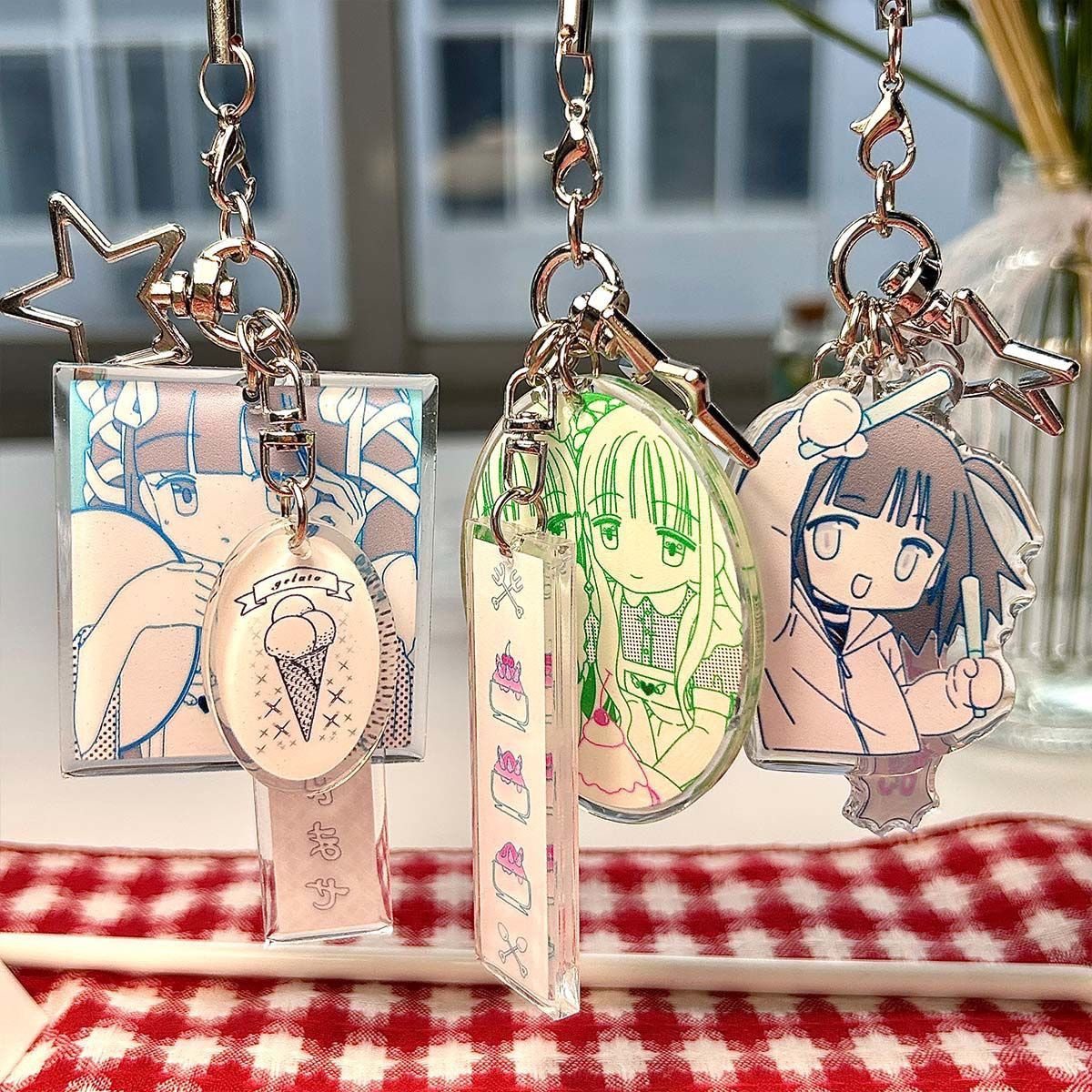 亚文化少女配饰手机小挂饰钥匙扣手账本挂链亚克力哇卡哇卡原创,模玩/动漫/周边/娃圈三坑/桌游,动漫挂件/文具,淘宝优惠券,粉丝福利购,淘宝优惠卷