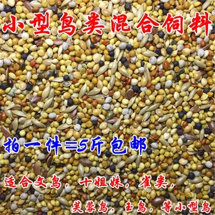 七彩文鸟芙蓉鸟金丝雀鸟珍珠鸟十姐妹保姆鸟鹦鹉鸟食混合粮饲料