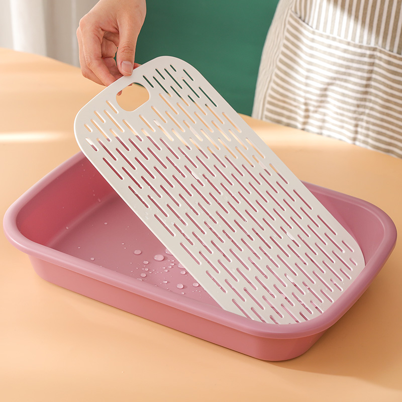 双层杯架沥水架大号加厚家用碗碟架筷勺沥水盘客厅茶几盘托盘套装