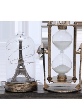 欧式情侣沙漏小夜灯送老师建筑办公室装饰品送男女生日圣诞节礼品