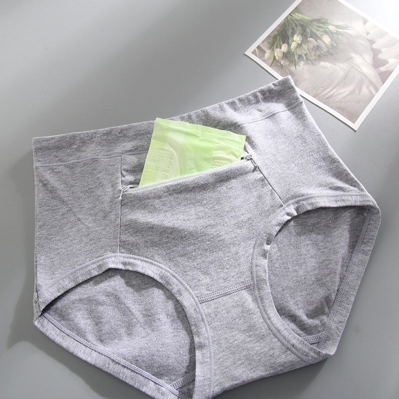 老年人纯棉三角内裤女有口袋防盗女士裤衩中腰带兜拉链妈妈短裤头,女士内衣/男士内衣/家居服,女三角裤,淘宝优惠券,粉丝福利购,淘宝优惠卷
