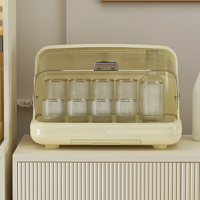 水杯桌面杯子置物架防尘收纳盒玻璃杯茶杯托盘沥水杯架子杯架