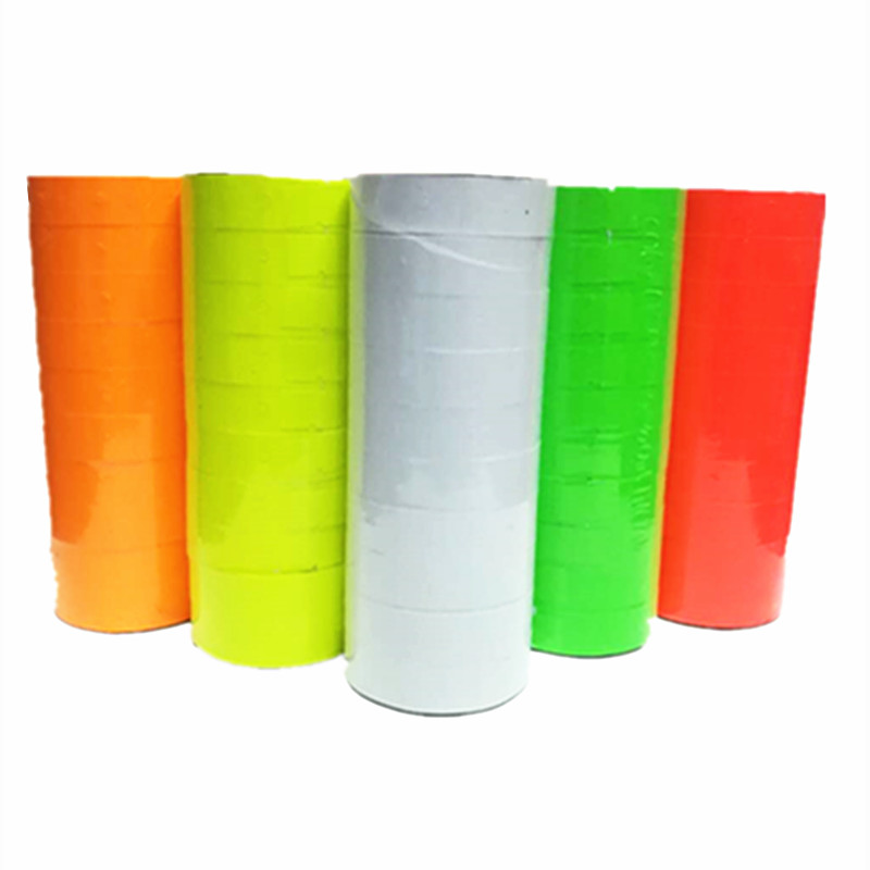 6600打码机标价纸彩色双排价格双码纸服装店粘性标签纸商品打码纸